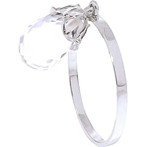 QP Jewellers White Topaz Crown Ring 3 ct in Sterling Silver