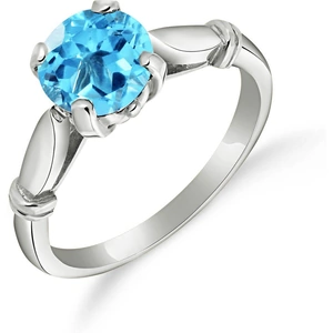 QP Jewellers Blue Topaz Solitaire Ring 1.15 ct in Sterling Silver