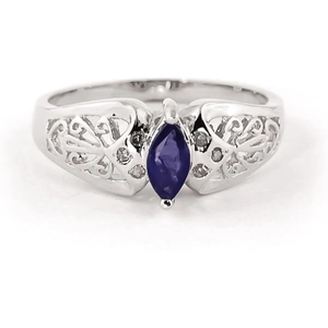 QP Jewellers Sapphire Filigree Ring 0.2 ct in Sterling Silver