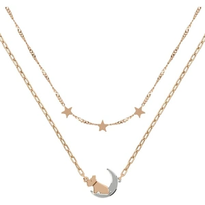 Radley Jewellery Radley Ladies 18ct Rose Gold Plated Two Tone Dog in Moon Necklace