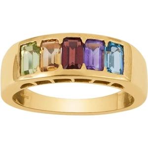 Rakam Jewellery 9kt Yellow Gold Multicolour Ring