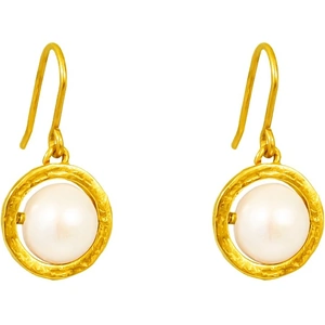 Rock Finders Keepers Atticus Large Drop Earrings | Gold with Pearl Detail