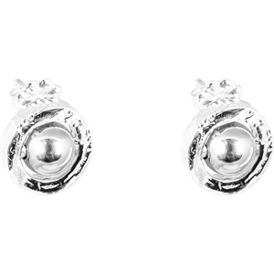 Rock Finders Keepers Sterling Silver & Polished Silver Detail Atticus Fine Stud Earrings