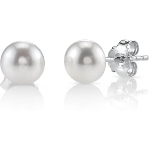 Ruby & Oscar Pearl 7mm Stud Earrings in Sterling Silver