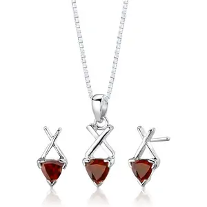 Ruby & Oscar Garnet Jewellery Set in Sterling Silver
