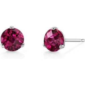 Ruby & Oscar Ruby Martini Style Stud Earrings in 9ct White Gold
