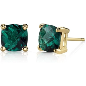 Ruby & Oscar Emerald Stud Earrings in 9ct Gold
