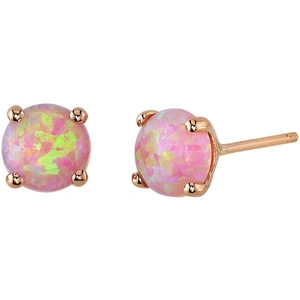 Ruby & Oscar Pink Opal Stud Earrings in 9ct Rose Gold