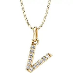 Ruby & Oscar Diamond Pendant Necklace 0.12 carat in 9ct gold plated sterling silver