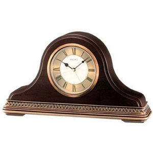 Seiko Clocks Wooden Mantel Alarm Clock