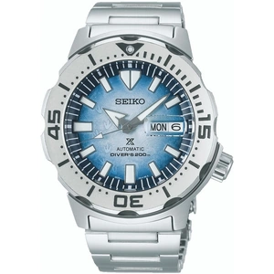 Seiko Prospex Antarctica Monster Save the Ocean Automatic Blue Dial Stainless Steel Bracelet Mens Watch SRPG57K1