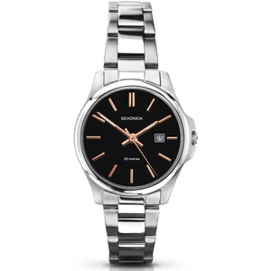 Sekonda Ladies Black Stainless Steel Bracelet Watch 2097