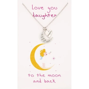 Sentiments by TJH Collection Sentiments Daughter Moon and Love Heart Pendant 17393