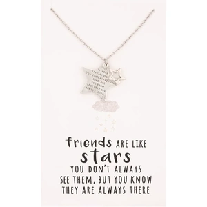 Sentiments by TJH Collection Sentiments Good Friends Engraved Star Pendant 18383