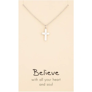 Sentiments by TJH Collection Sentiments Believe With All Your Heart and Soul Cubic Zirconia Cross 13642