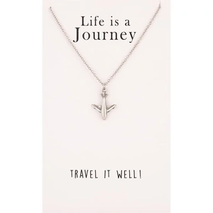Sentiments by TJH Collection Sentiments Life is a Journey Aeroplane Pendant 12219M