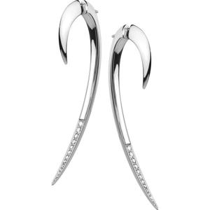 Shaun Leane Hook Sterling Silver 0.35ct Diamond Large Earrings