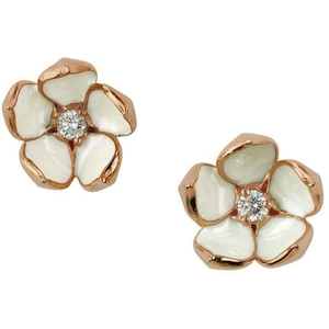 Shaun Leane 18ct Rose Gold Plated Sterling Silver 0.14ct Diamond Large Cherry Blossom Stud Earrings - Default Title / Rose Gold