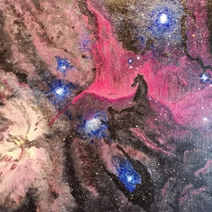 Shellie's Studio Horse Head Nebula Original Acrylic Painting