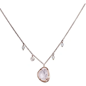 Shimla Jewellery Ladies Shimla PVD rose plating Necklace With Rose Quartz and Cz