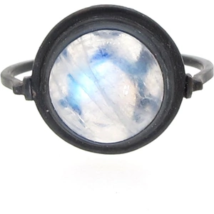 Sian Bostwick Jewellery Sterling Silver Moonstone Spyglass Ring