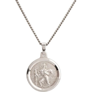 Silver Classic Silver Large Round St Christopher P30-8042-SC1620