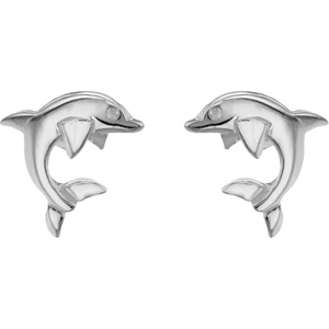 Silver Classic Sterling Silver Dolphin Stud Earrings 8.55.7149
