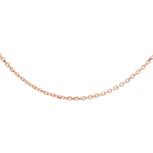 Silver Classic Sterling Silver Rose Gold Plated 18" Curb Chain CA4DC040/0.45
