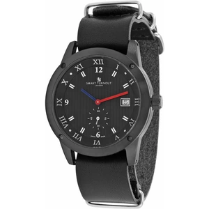 Mens Smart Turnout Town Watch with Black Leather Nato Strap Watch
