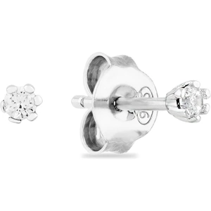 Starbright Silver 2mm Six Claw Round Cubic Zirconia Stud Earrings E2177(2M) 3A