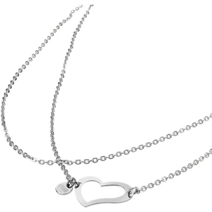 STORM Jewellery Ladies STORM PVD Silver Plated Heart Necklace