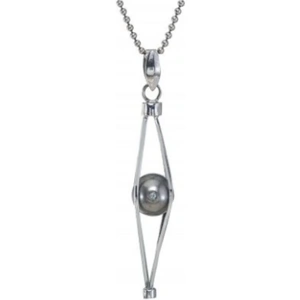 STUart Jewlery Designs 14kt White Gold Tahitian Black Pearl & Diamond Necklace