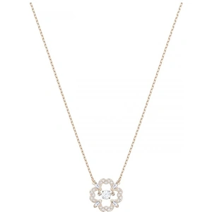 Swarovski Jewellery Ladies Swarovski Rose Gold Plated Sparkling Dance Flower Necklace