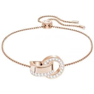 Swarovski Jewellery Ladies Swarovski Rose Gold Plated Hollow Interlink Slider Bracelet