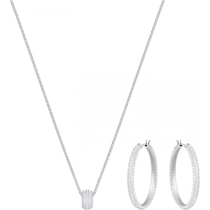 Swarovski Jewellery Ladies Swarovski Silver Plated Stone Earring & Necklace Set