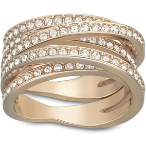Swarovski Jewellery Ladies Swarovski PVD rose plating Size L.5 Spiral Ring 52