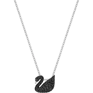 Swarovski Iconic Swan Small Black Crystal Necklace 5347330