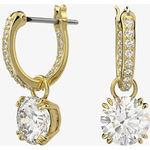 Swarovski Ladies Constella Gold Plated Hoop Dropper Earrings 5638802