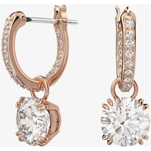 Swarovski Ladies Constella Rose Gold-Plated Hoop Dropper Earrings 5639975