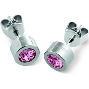 Ladies Swatch Bijoux Stainless Steel Puntoluce Rose Crystal Stud Earrings
