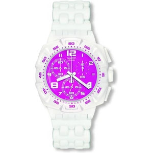 Mens Swatch Pink Purity Chronograph Watch