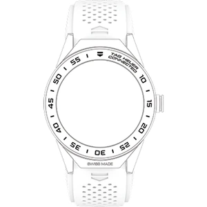 TAG Heuer Strap Connected II Perforated Silicone White No Buckle 1FT6103 D