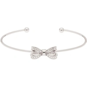 Ted Baker Jewellery Ladies Ted Baker Silver Plated Olexii Mini Opulent Pave Bow Bangle