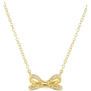 Ted Baker Jewellery Ladies Ted Baker Gold Plated Olessi Mini Opulent Pave Bow Necklace