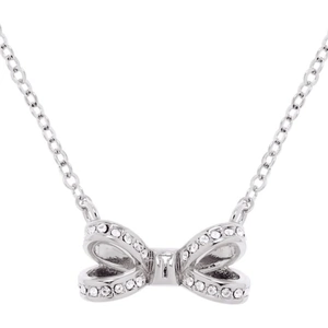 Ted Baker Jewellery Ladies Ted Baker Silver Plated Olessi Mini Opulent Pave Bow Necklace