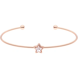 Ted Baker Jewellery Ladies Ted Baker Rose Gold Plated Crystal Star Ultrafine Cuff Bangle