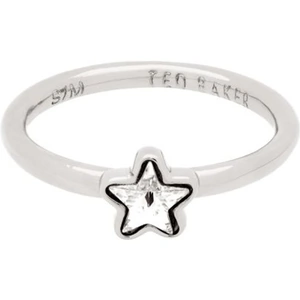 Ted Baker Jewellery Ladies Ted Baker Silver Plated Crystal Star Ring Size ML