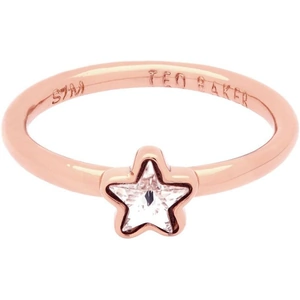 Ted Baker Jewellery Ladies Ted Baker Rose Gold Plated Crystal Star Ring Size SM
