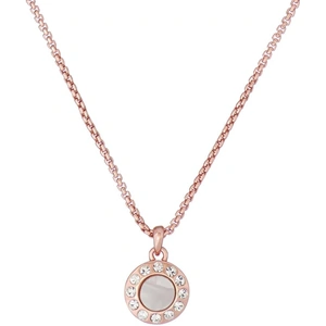 Ted Baker GEMMARH Rose Gold Tone Mother of Pearl Crystal Button Pendant Necklace TBJ2970-24-381