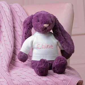 That's mine Personalised Jellycat Plum Bashful Bunny Soft Toy